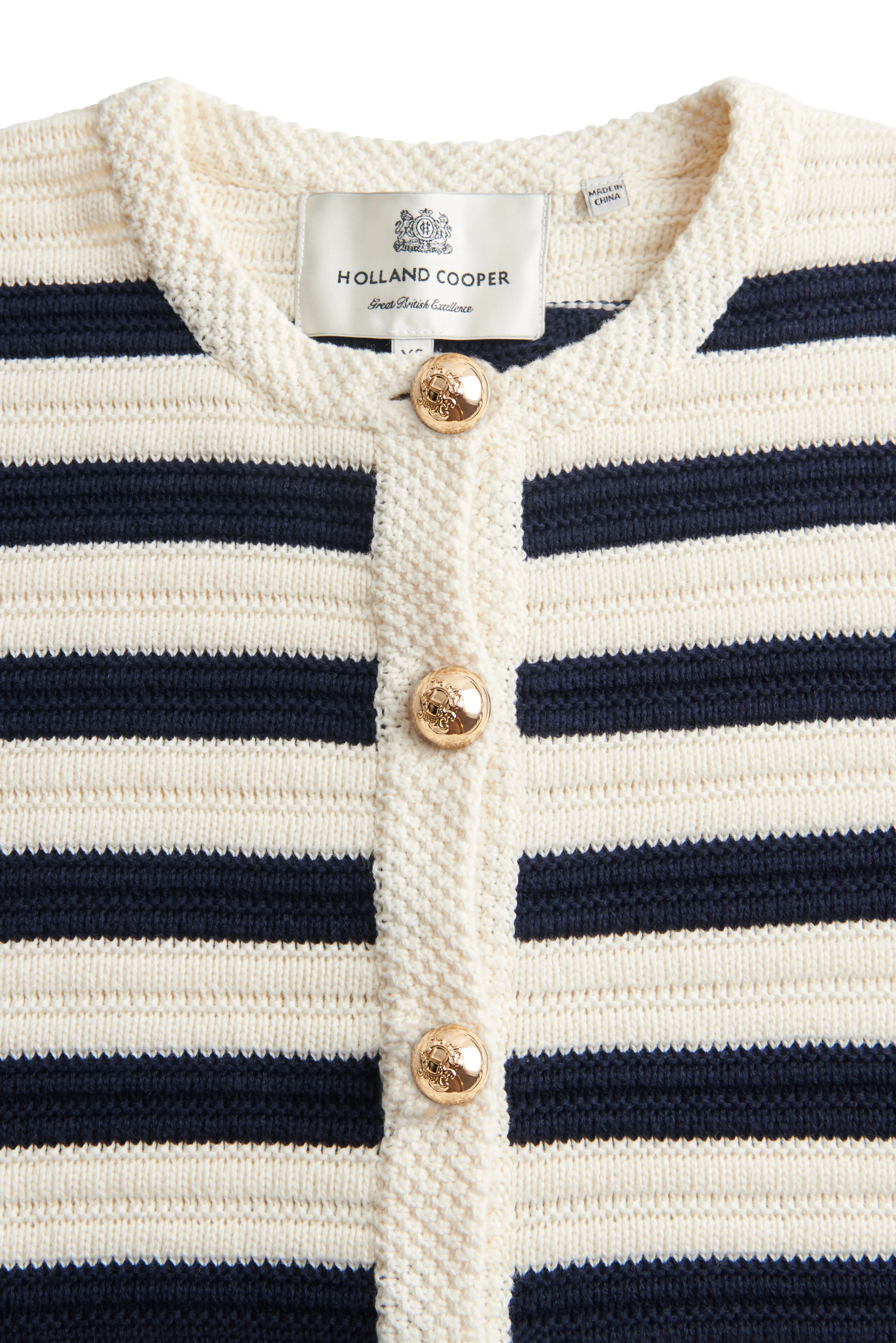 Anna Knitted Cardigan (Ink Navy Natural) - Image 8