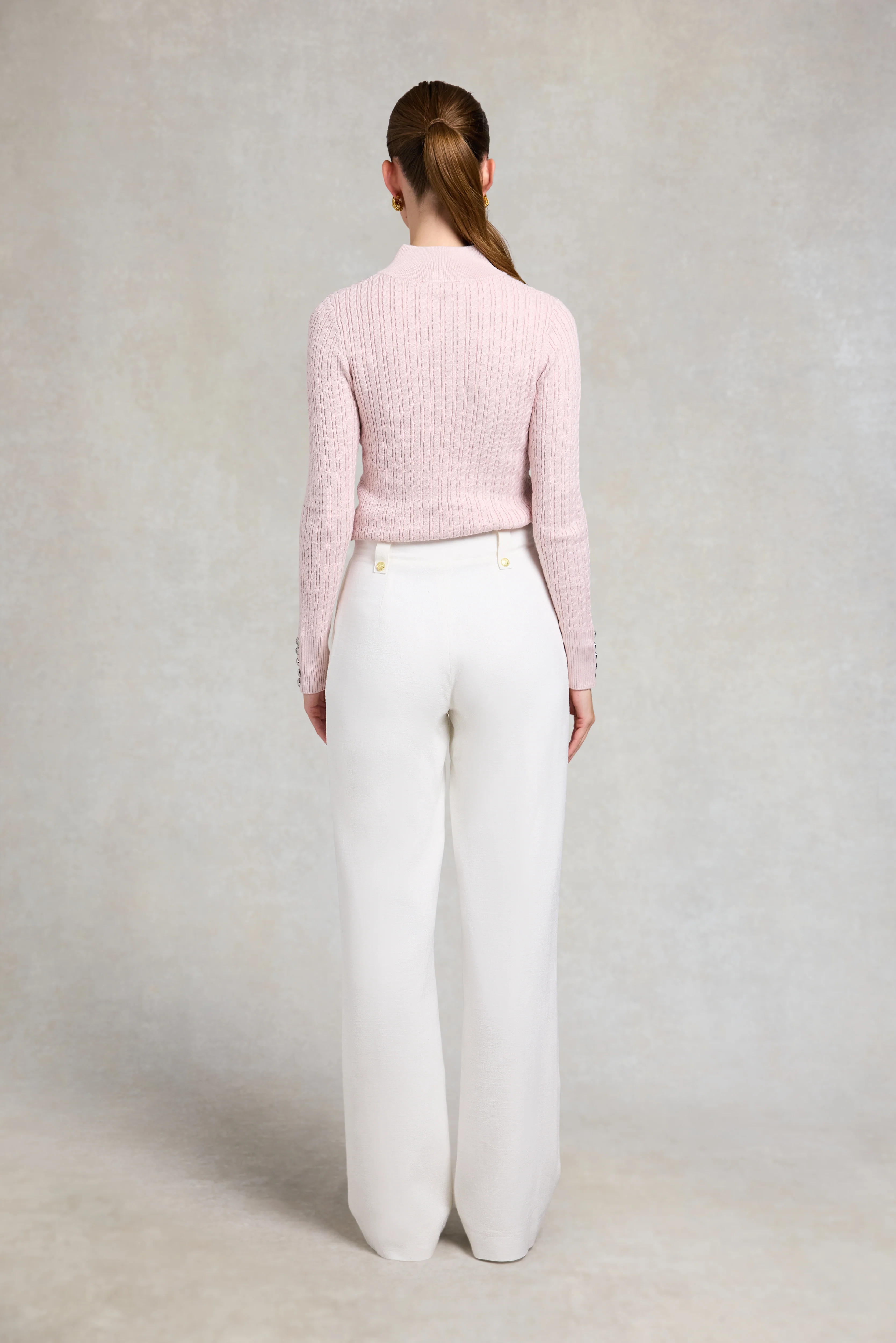 Ava Quarter Zip Knit (Soft Pink) - Image 4