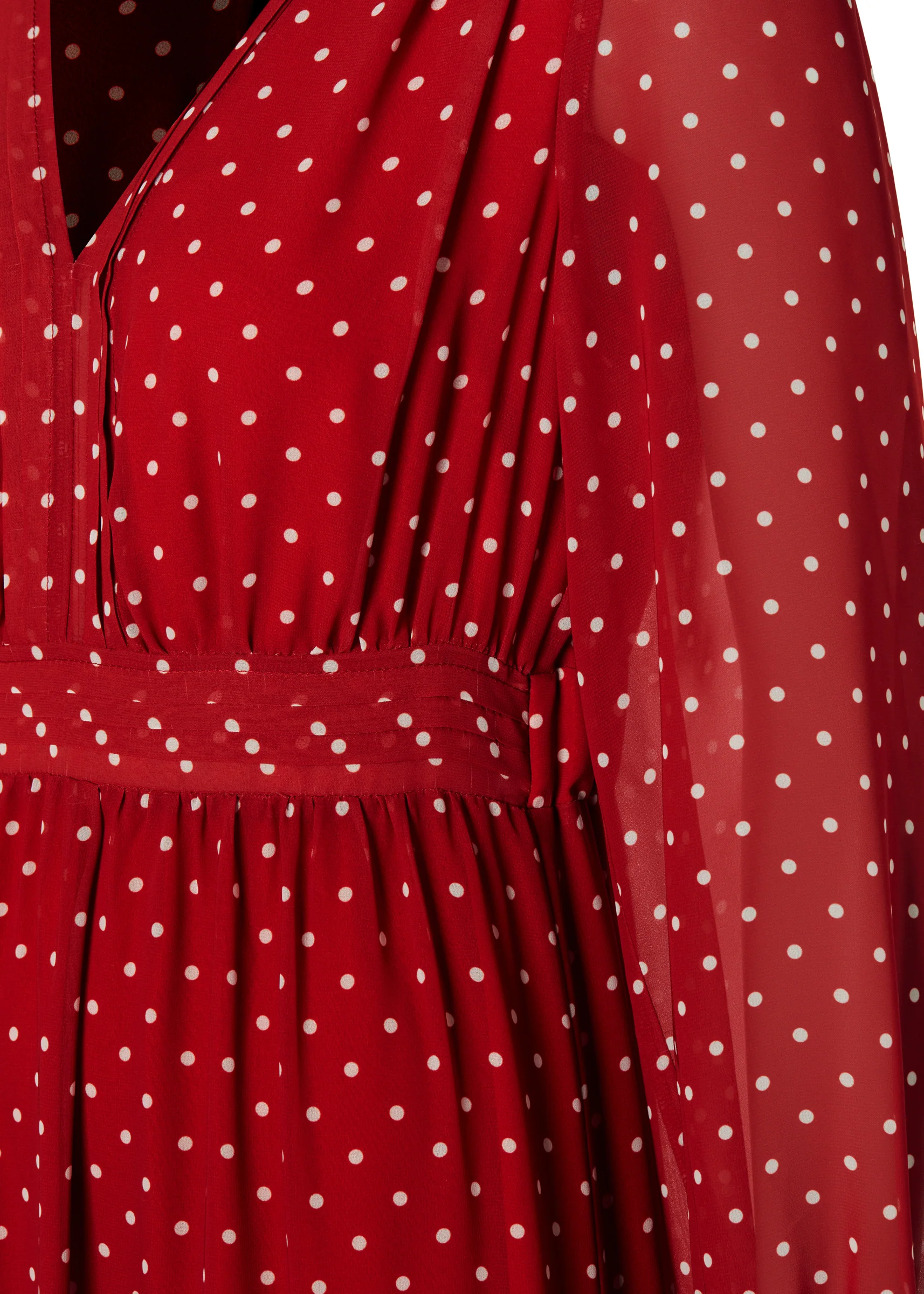 Bella Tiered Maxi Dress (Red White Polka Dot) - Image 11