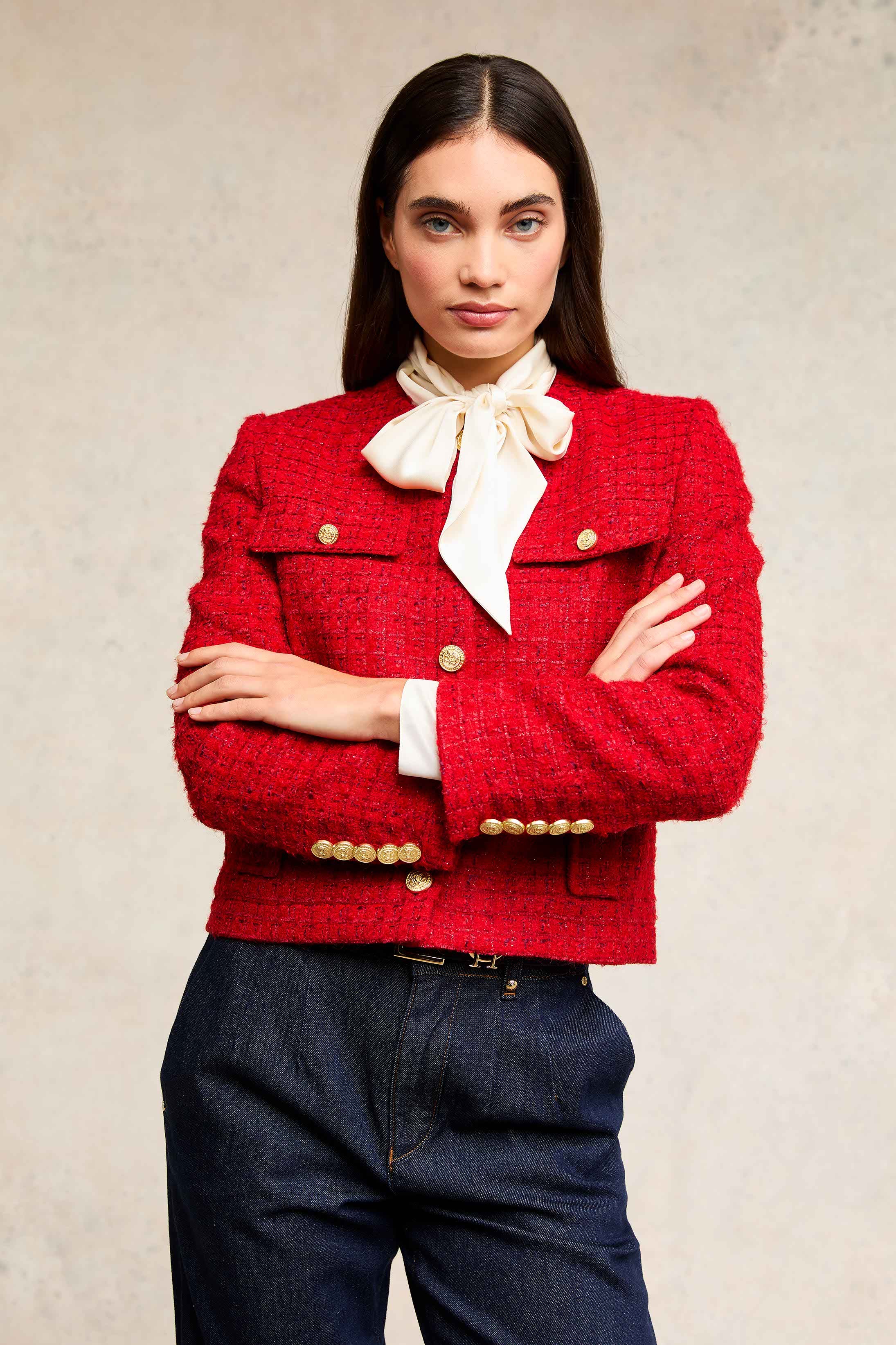 Chelsea Jacket (Red Boucle) - Image 7