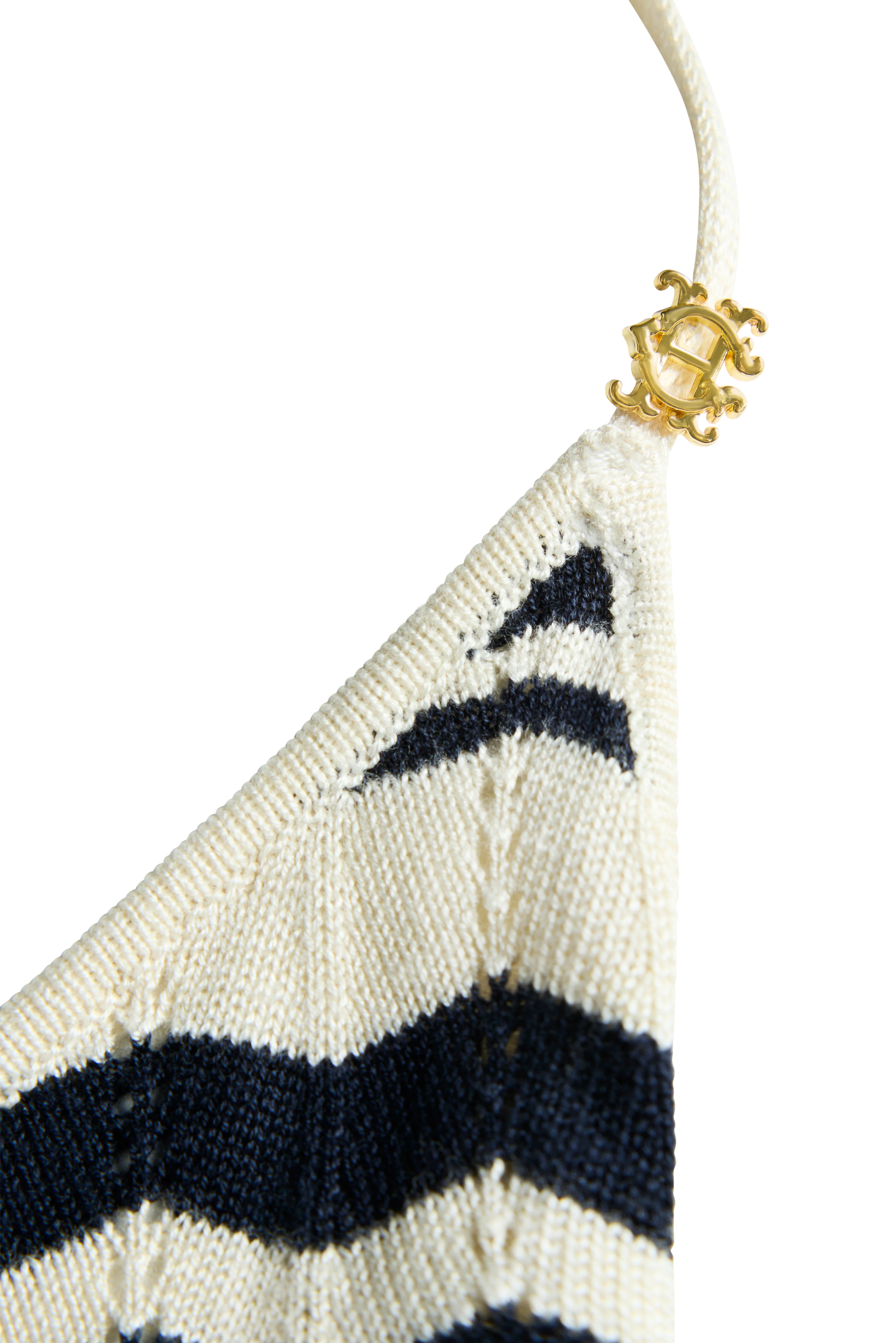 Cindy Crochet Maxi Dress (Ecru Ink Navy Stripe) - Image 8