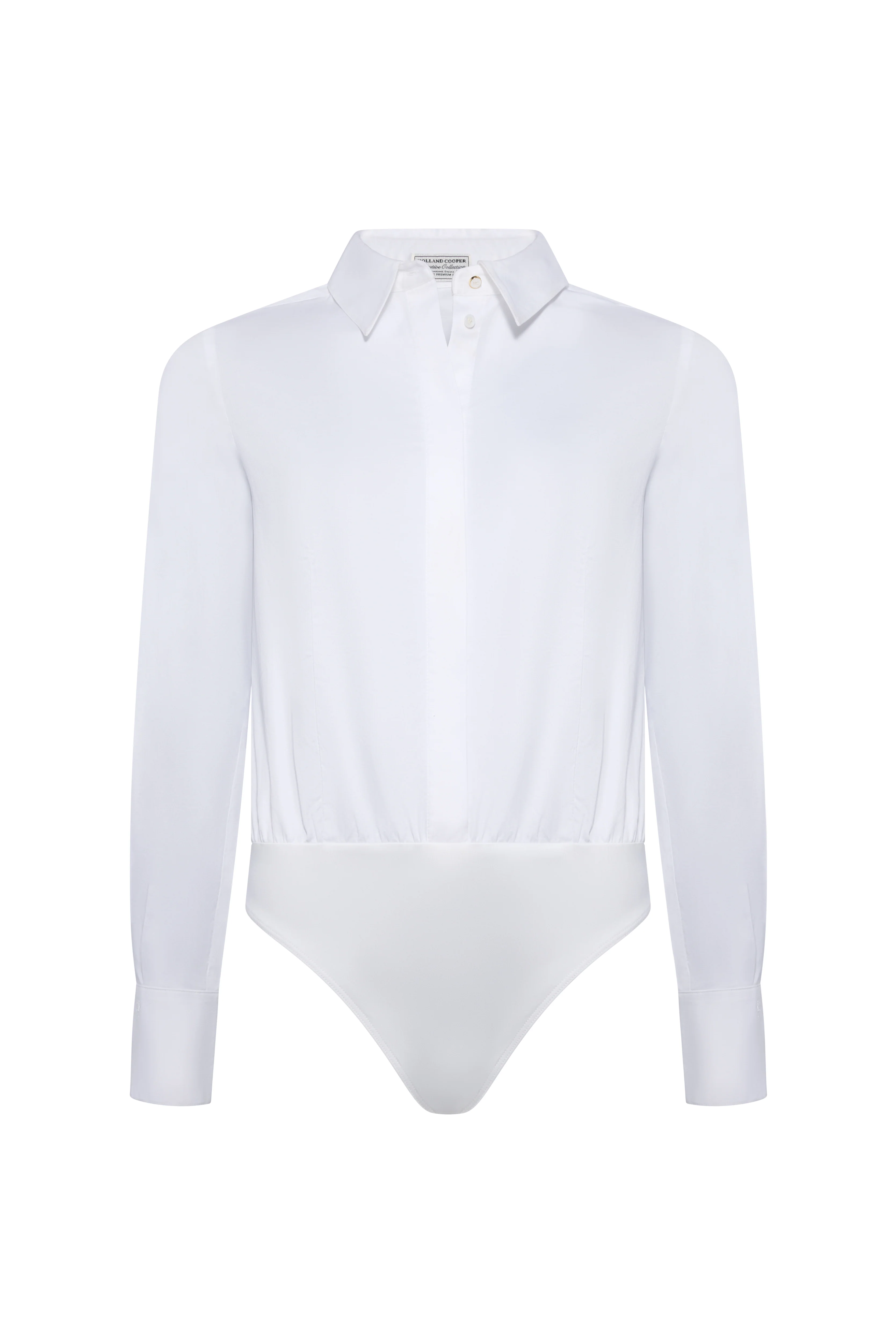 Classic Shirt Bodysuit (White) - Image 4