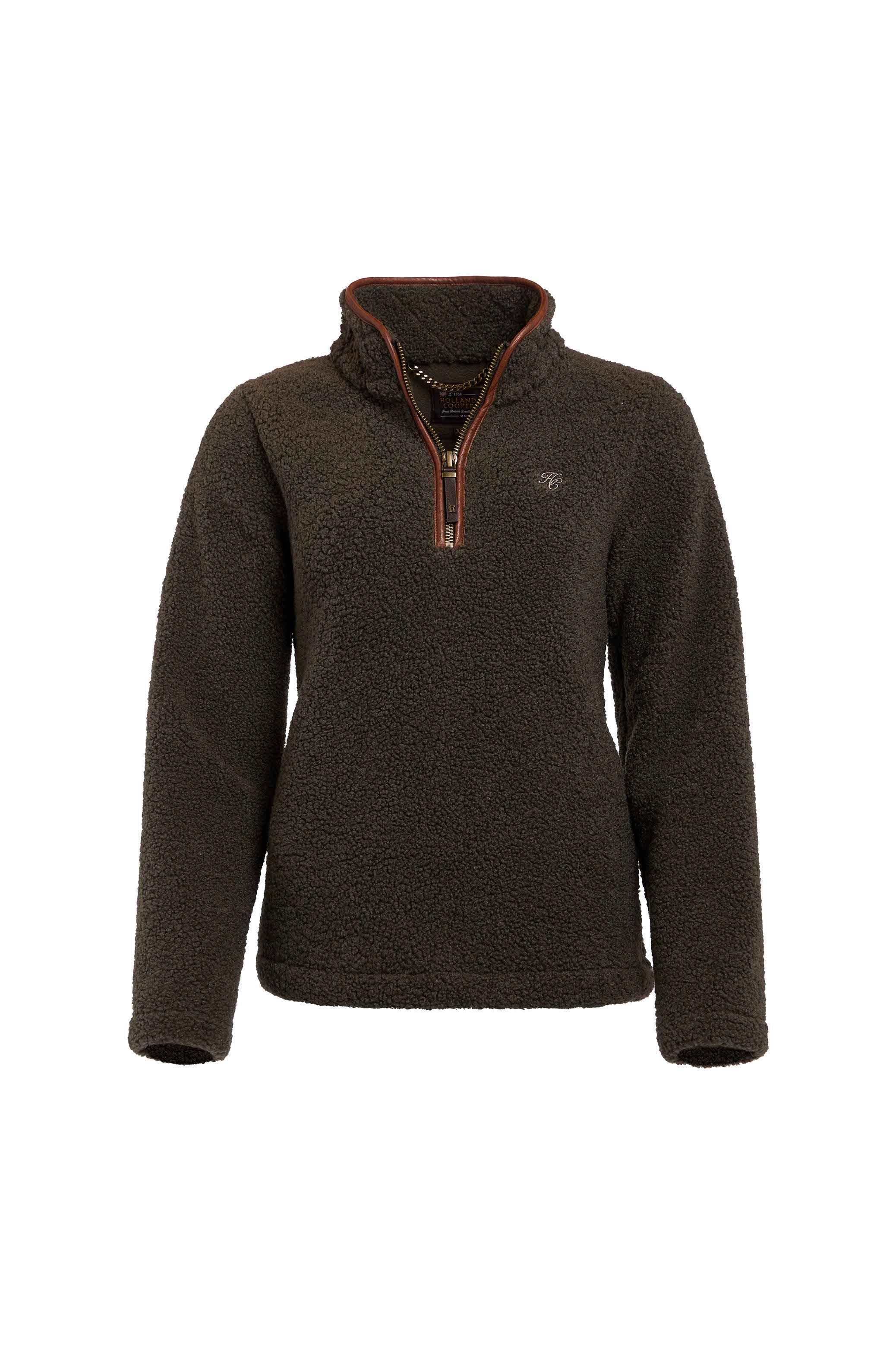 Country Fleece Quarter Zip (Khaki Borg) - Image 4