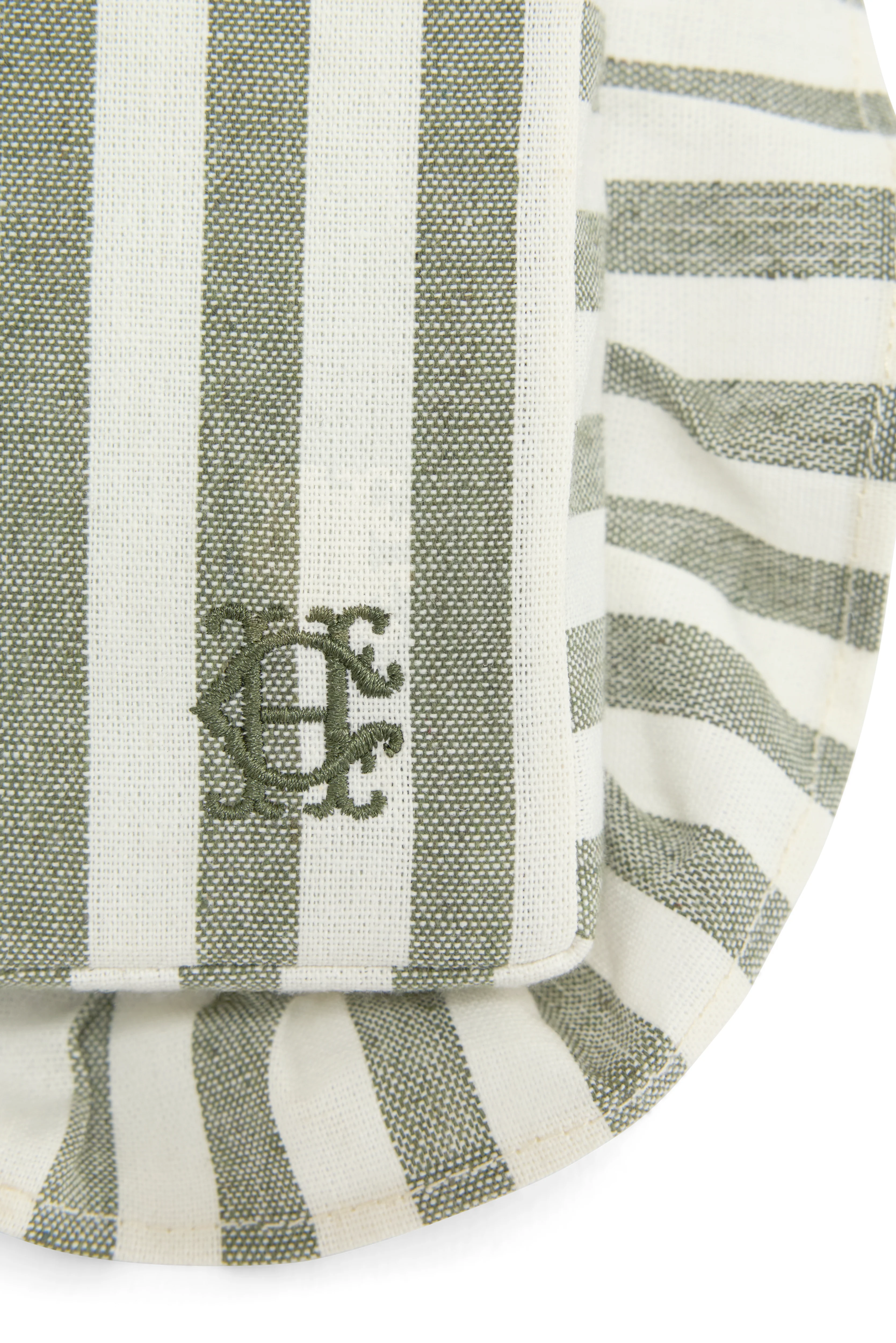 Frilled Gardening Knee Pad (Green Stripe) - Image 5