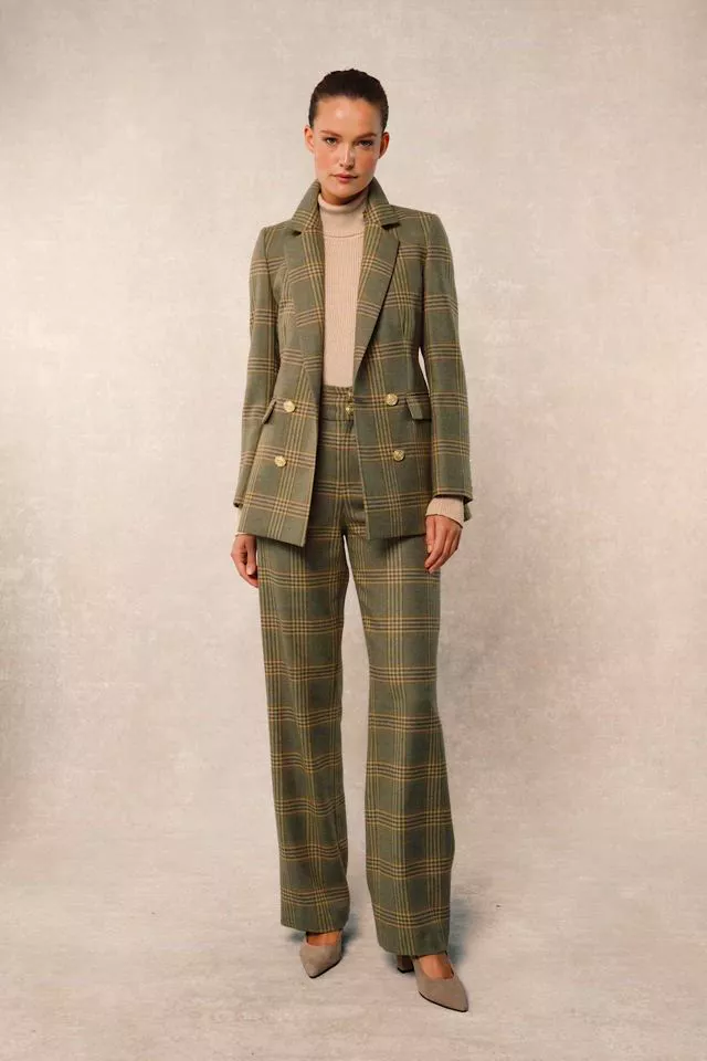 High Waisted Straight Trouser (Leveret) - Image 5