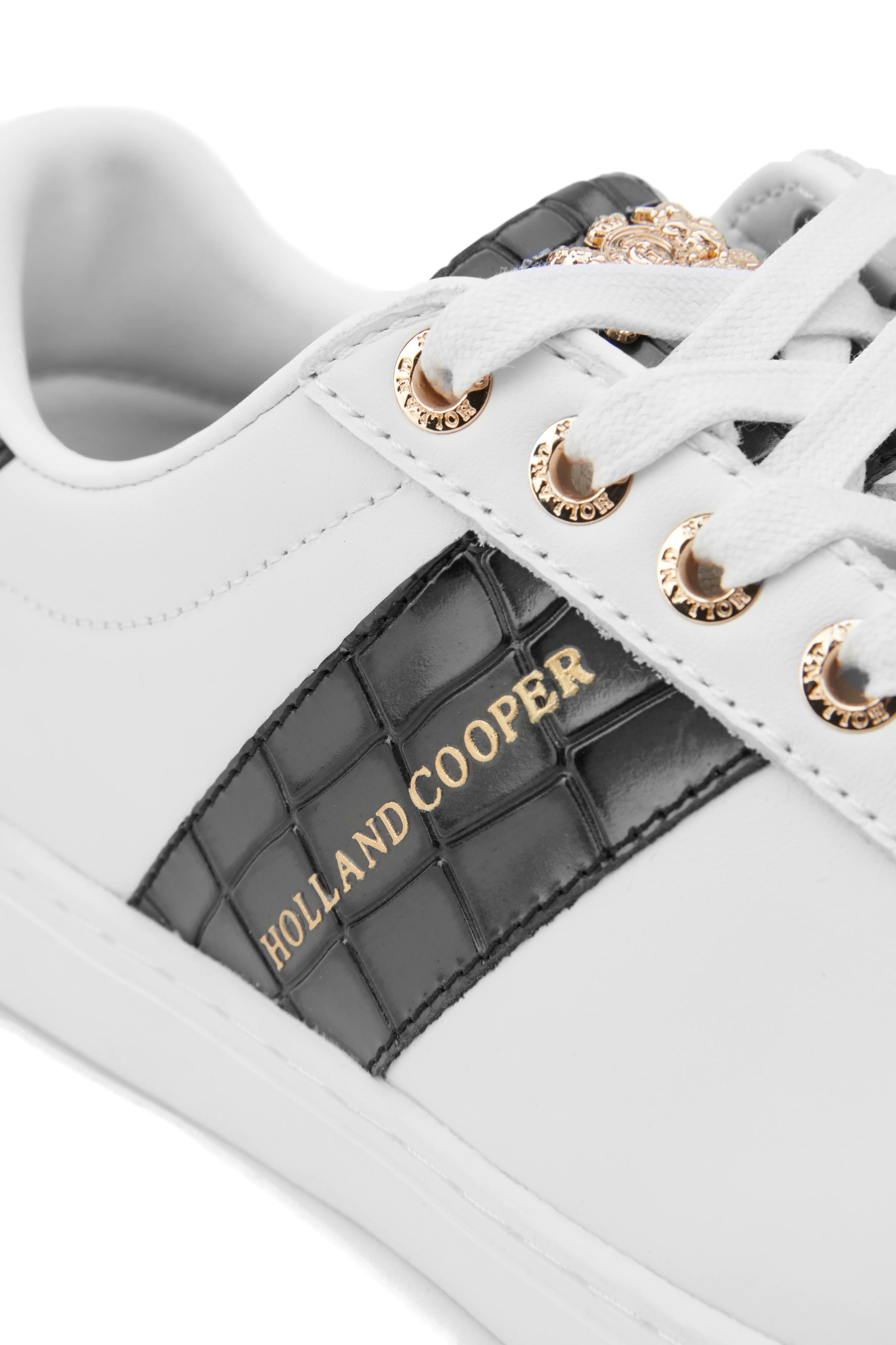 Knightsbridge Court Trainer (Black Croc) - Image 9