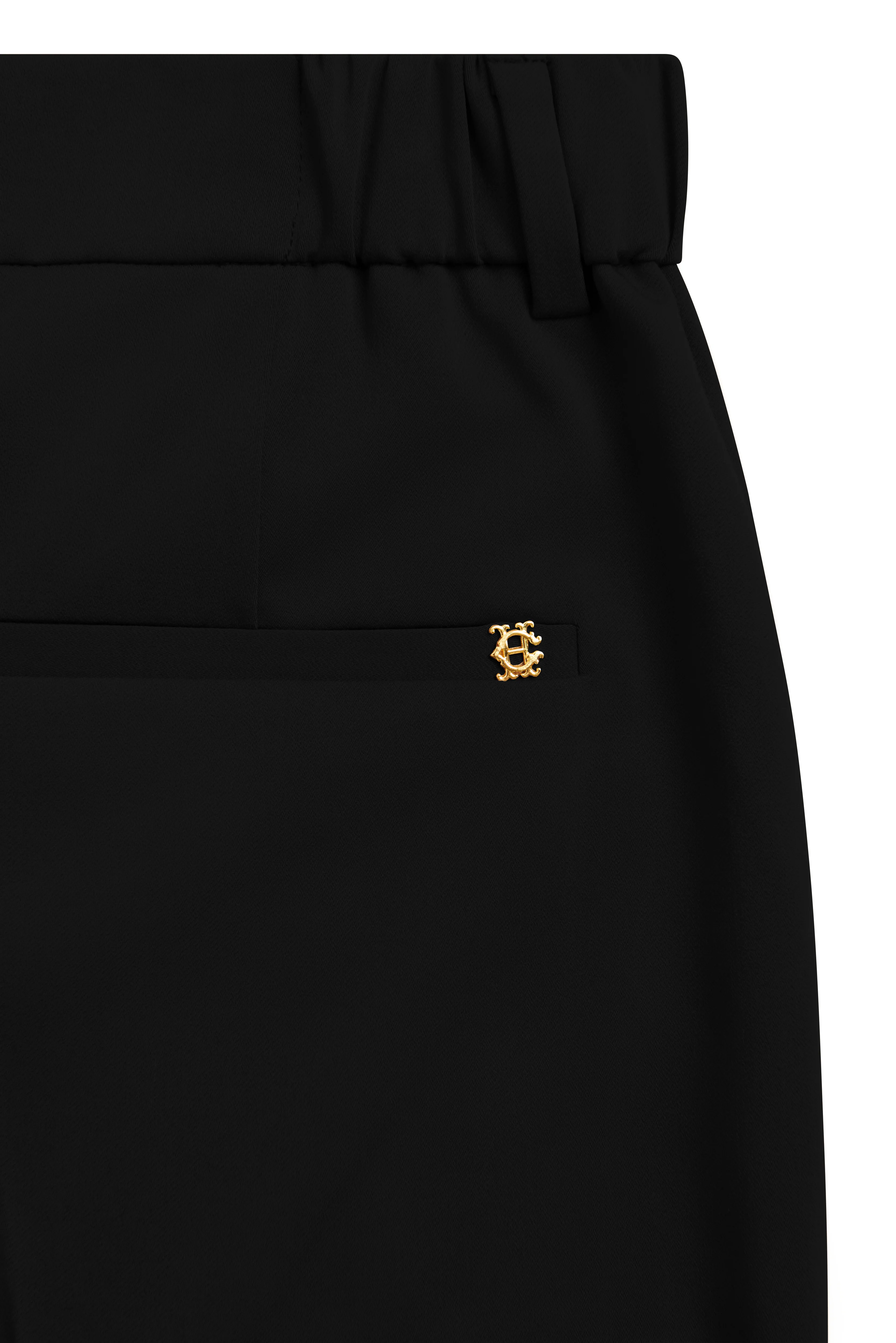 Pleated Wide Leg Trouser (Black) - Image 9