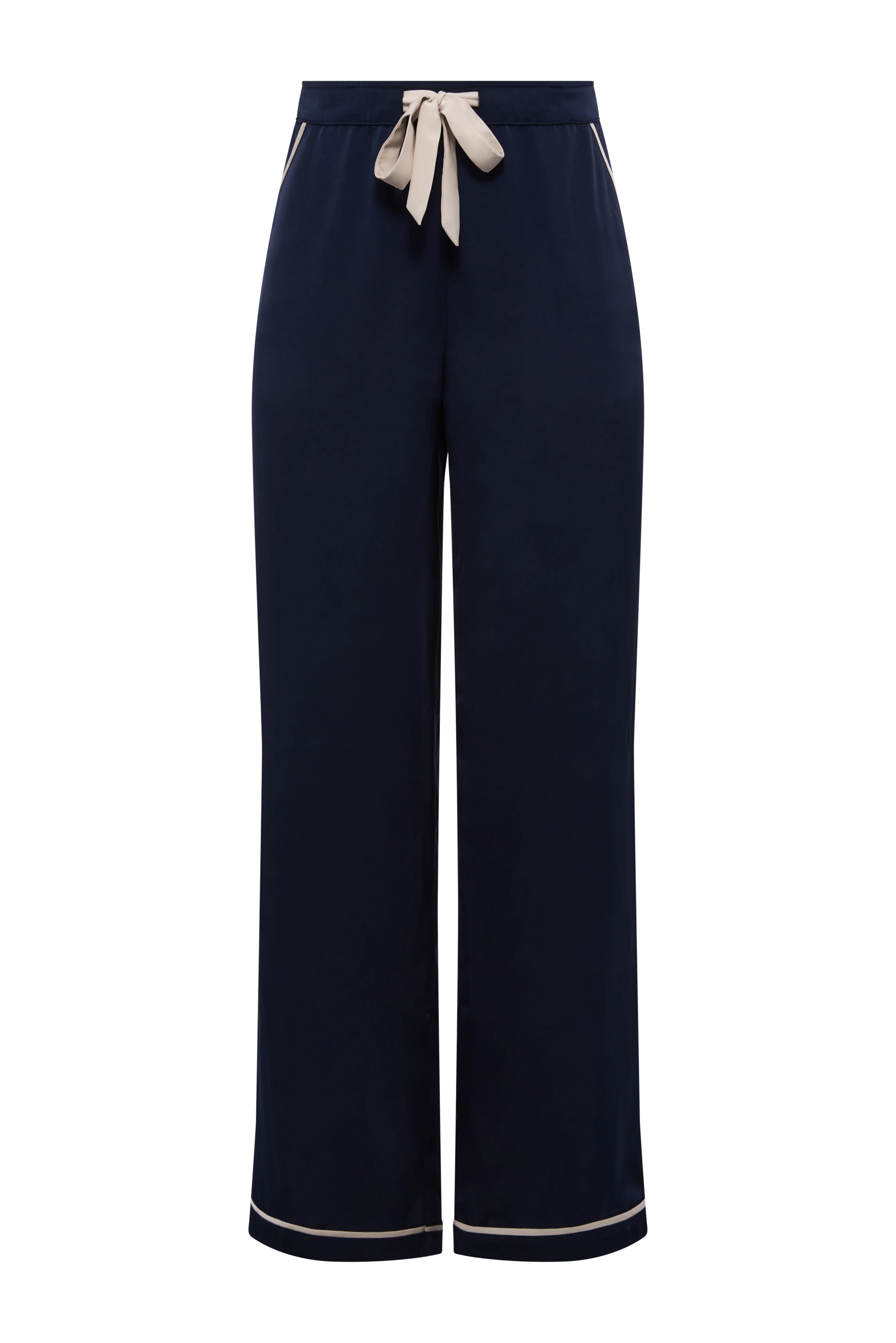 Satin Pyjama Set (Navy) - Image 6