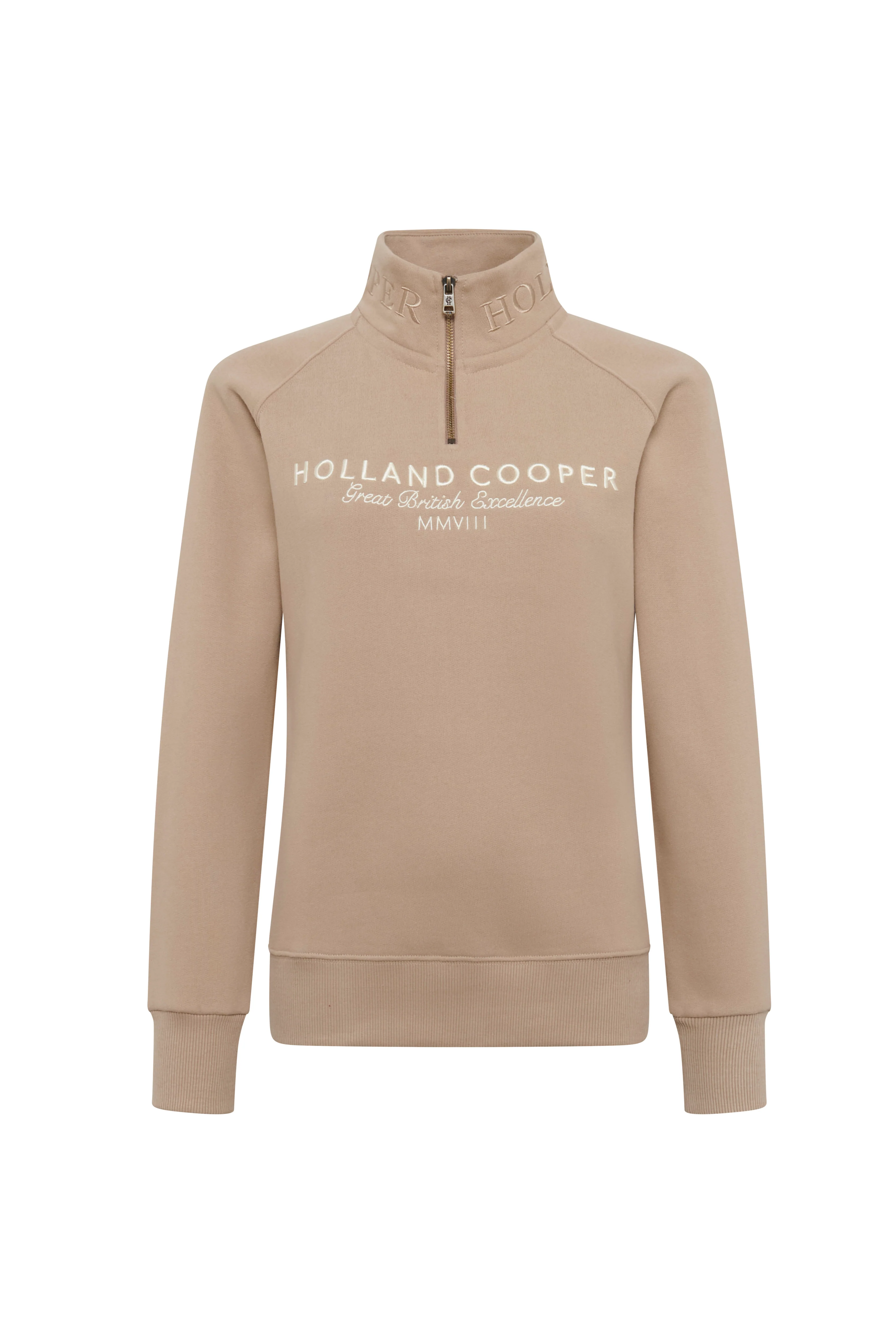 Sporting Goods Zip Henley (Taupe) - Image 5